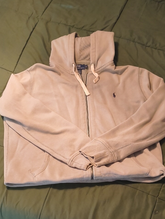Polo Ralph Lauren Other - Polo by Ralph Lauren Men’s Light Beige Zip-Up Hoodie Sweater